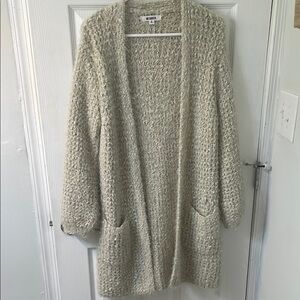 Cozy Cream Open-Front Sweater